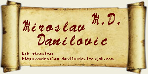 Miroslav Danilović vizit kartica